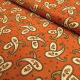 Cotone Americano H 110 cm - PAISLEY RUGGINE