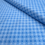 Cotone Americano H 110 cm - MAGLIA GEOMETRICA/AZZURRO