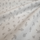 Cotone Americano H 110 cm - FUNGHETTI/GRIGIO