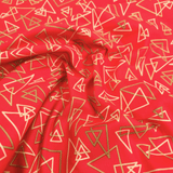 Cotone Americano H 110 cm - TRIANGOLI/FRAGOLA