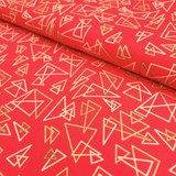 Cotone Americano H 110 cm - TRIANGOLI/FRAGOLA