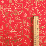 Cotone Americano H 110 cm - TRIANGOLI/FRAGOLA