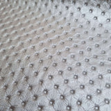 Cuir Eco EFFET MATELASSÉ H 140 cm - ARGENT