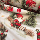 Cotone Fondo Panama Digital H 160 cm - MAGIA NATALIZIA SOTTO LA NEVE