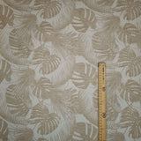 Jacquard-Möbelstoff H 280 cm – BEIGE BLÄTTER