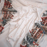 Tessuto per Tovaglie con abbassamento H 160 cm - CHALET INGLESE/POIS ROSSI
