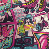 Cretonne Leggero H 160 cm - FUNNY GIRL/FUXIA