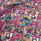 Cretonne Leggero H 160 cm - FUNNY GIRL/FUXIA