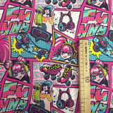 Cretonne Leggero H 160 cm - FUNNY GIRL/FUXIA