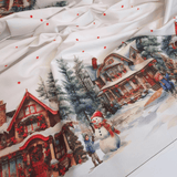 Tessuto per Tovaglie con abbassamento H 160 cm - CHALET INGLESE/POIS ROSSI