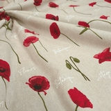 Cotone Fondo Grezzo H 280 cm - PAPAVERI E SCRITTE