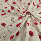 Cotone Fondo Grezzo H 280 cm - PAPAVERI E SCRITTE