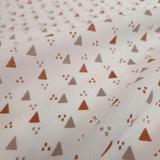 Tessuto Cotone H 140 cm - TRIANGOLINI MARRONI