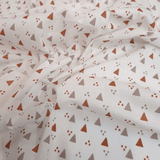 Tessuto Cotone H 140 cm - TRIANGOLINI MARRONI