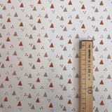 Tessuto Cotone H 140 cm - TRIANGOLINI MARRONI