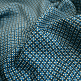 Cotone Americano H 110 cm - MICRO QUADRETTI BLU