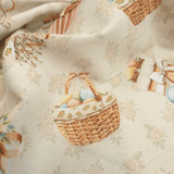 Fonds numérique Cotton Panama H 160 cm - PANIERS/BRANCHES DE PÂQUES