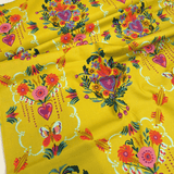 Cotone Americano H 110 cm - CUORE SACRO/VERDE