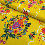 Cotone Americano H 110 cm - CUORE SACRO/VERDE