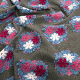 Lana Cotta H 160 cm - FIORI ROSA/GRIGIO