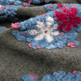 Lana Cotta H 160 cm - FIORI ROSA/GRIGIO