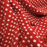 Lana Cotta H 160 cm - POIS BIANCHI/ROSSO