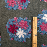 Lana Cotta H 160 cm - FIORI ROSA/GRIGIO