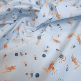 Piquet millerighe con stampa digitale H 150 cm - CIRCUS/AZZURRO