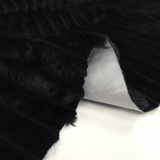 Ecopelliccia a coste H 140 cm - NERO