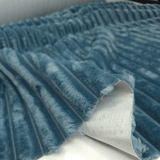 Ecopelliccia a coste H 140 cm - PETROLIO