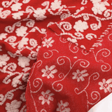 Lana Cotta H 160 cm - FIORELLINI E RAMI BIANCHI/ROSSO