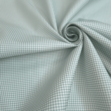 Piquet millerighe con stampa digitale H 150 cm - QUADRETTI/MENTA