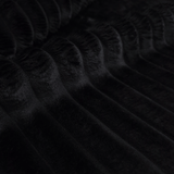 Ecopelliccia a coste H 140 cm - NERO