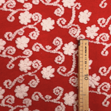 Lana Cotta H 160 cm - FIORELLINI E RAMI BIANCHI/ROSSO