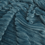 Ecopelliccia a coste H 140 cm - PETROLIO