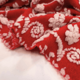 Lana Cotta H 160 cm - FIORELLINI E RAMI BIANCHI/ROSSO