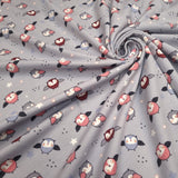 Jersey di Cotone H 140 cm - GUFI FONDO GRIGIO