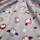 Jersey di Cotone H 140 cm - GUFI FONDO GRIGIO