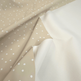 Tessuto Impermeabile H 145 cm - POIS BEIGE