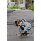 Tessuto Impermeabile H 145 cm - BABY TRUCKS CARTA DA ZUCCHERO CHIARO