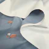 Tessuto Impermeabile H 145 cm - BABY TRUCKS CARTA DA ZUCCHERO CHIARO