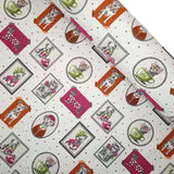 Tessuto Arredo Jacquard H 140 cm - QUADRI DI ANIMALI/POIS