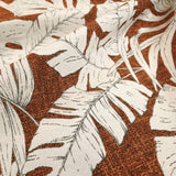 Tessuto Arredo Jacquard H 140 cm - FOGLIE FONDO RUGGINE