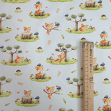 Tessuto Cotone H 140 cm - VOLPINE NEL BOSCO