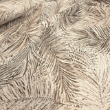 Tessuto Arredo Jacquard H 140 cm - FOLIAGE BEIGE/LUREX ORO