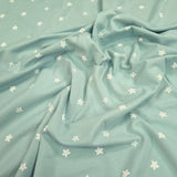 Jersey di Cotone H 150 cm - STELLE MARINE/ACQUA MARINA