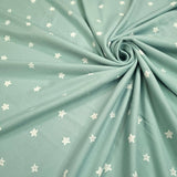 Jersey di Cotone H 150 cm - STELLE MARINE/ACQUA MARINA