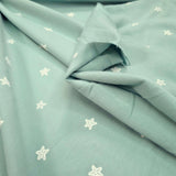 Jersey di Cotone H 150 cm - STELLE MARINE/ACQUA MARINA