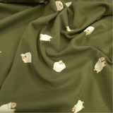 Jersey di Cotone H 150 cm - PECORELLE/VERDE