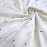 Jersey di Cotone H 150 cm - STELLINE/LATTE